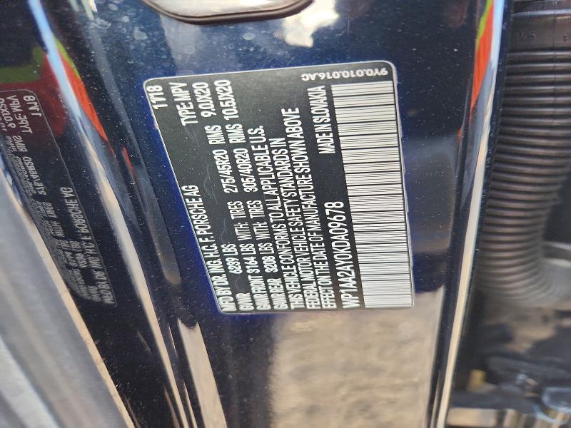 64359596 :رقم المزاد ، WP1AA2AY0KDA09678 vin ، 2019 Porsche Cayenne مزاد بيع