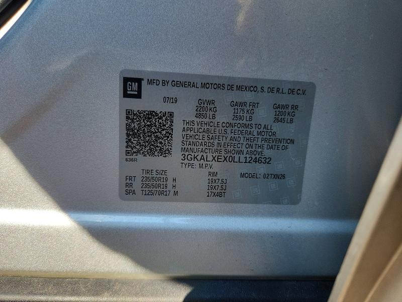 Auction sale of the 2020 Gmc Terrain, vin: 3GKALXEX0LL124632, lot number: 66710236