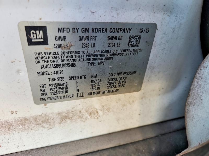 Продажа на аукционе авто 2020 Buick Encore, vin: KL4CJASB6LB025485, номер лота: 65499866