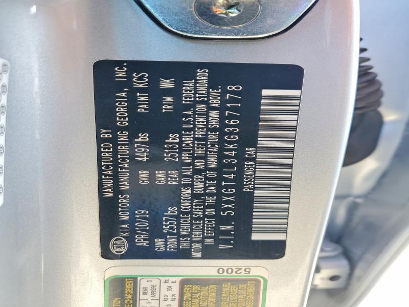 64326756 :رقم المزاد ، 5XXGT4L34KG367178 vin ، 2019 Kia Optima مزاد بيع