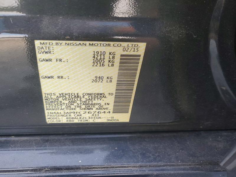Aukcja sprzedaży 2015 Nissan Altima, vin: 1N4AL3AP9FC267644, numer aukcji: 65461526