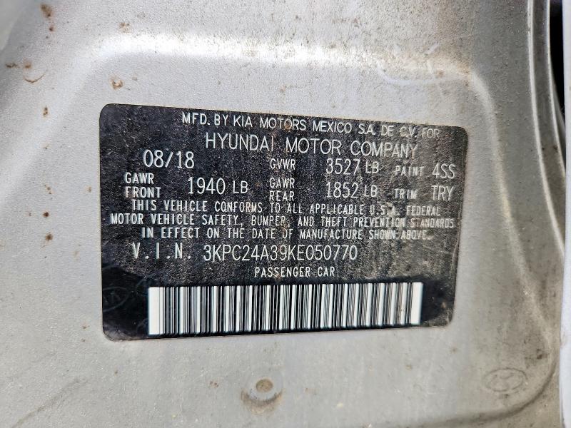Продажа на аукционе авто 2019 Hyundai Accent, vin: 3KPC24A39KE050770, номер лота: 65291416