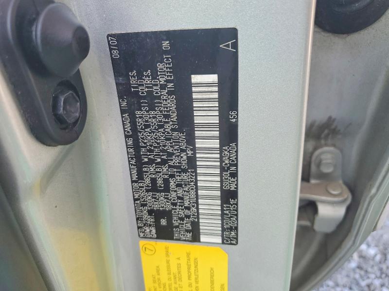 Продаж на аукціоні авто 2008 Lexus Rx, vin: 2T2GK31U88C043221, номер лоту: 64203566