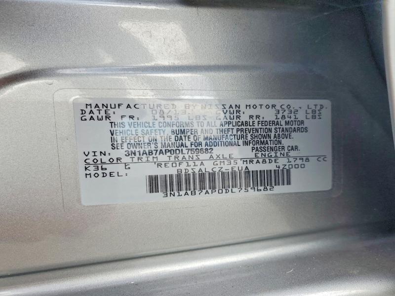 Продажа на аукционе авто 2013 Nissan Sentra, vin: 3N1AB7AP0DL759682, номер лота: 66773726