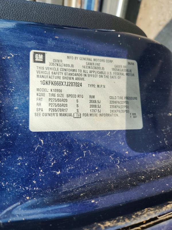 Продаж на аукціоні авто 2007 Gmc Yukon Xl, vin: 1GKFK668X7J207024, номер лоту: 66652226