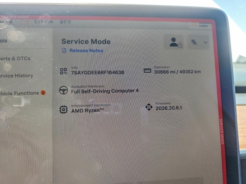 Aukcja sprzedaży 2024 Tesla Model Y, vin: 7SAYGDEE6RF164638, numer aukcji: 65542216