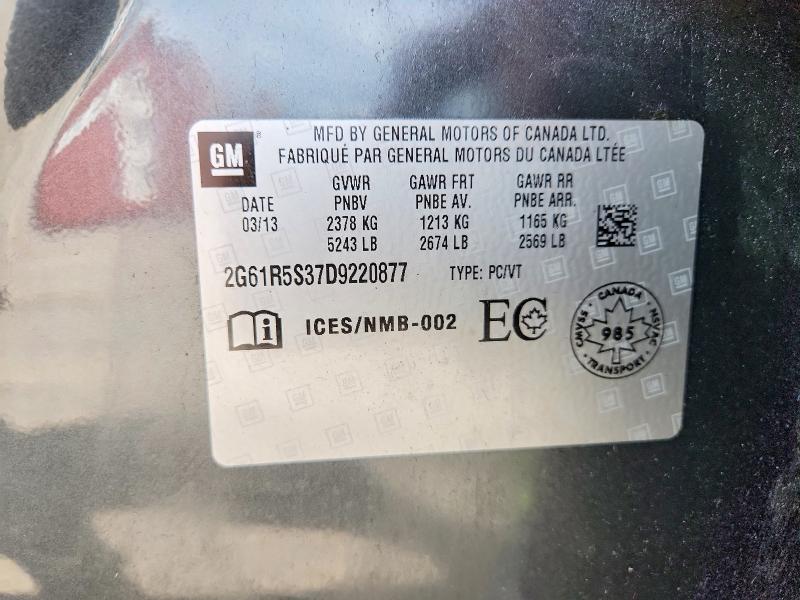 66574696 :رقم المزاد ، 2G61R5S37D9220877 vin ، 2013 Cadillac Xts مزاد بيع