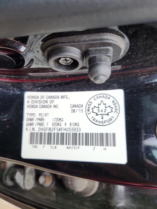 Продажа на аукционе авто 2015 Honda Civic, vin: 2HGFB2F54FH055933, номер лота: 64799116