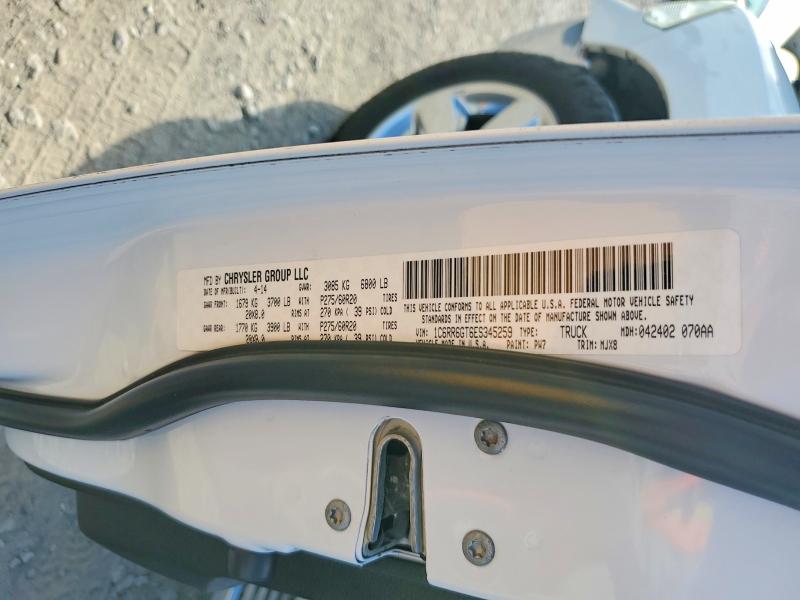 2014 Ram 1500 მანქანა იყიდება აუქციონზე, vin: 1C6RR6GT6ES345259, აუქციონის ნომერი: 66615086