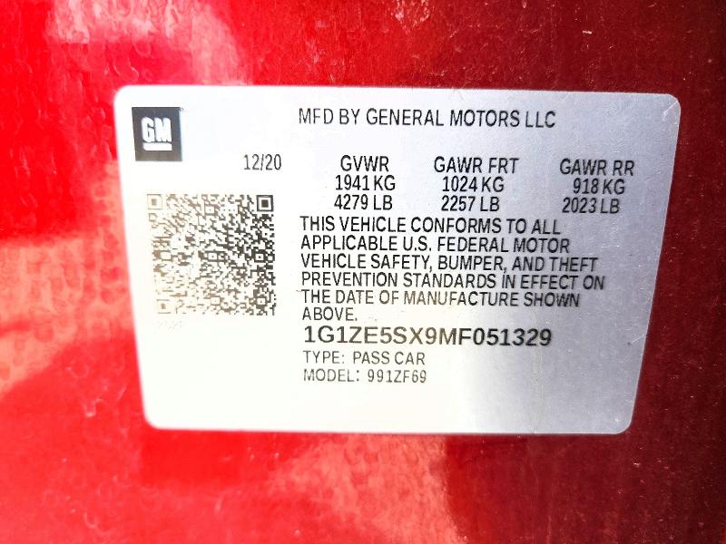 Продажа на аукционе авто 2021 Chevrolet Malibu, vin: 1G1ZE5SX9MF051329, номер лота: 65316376