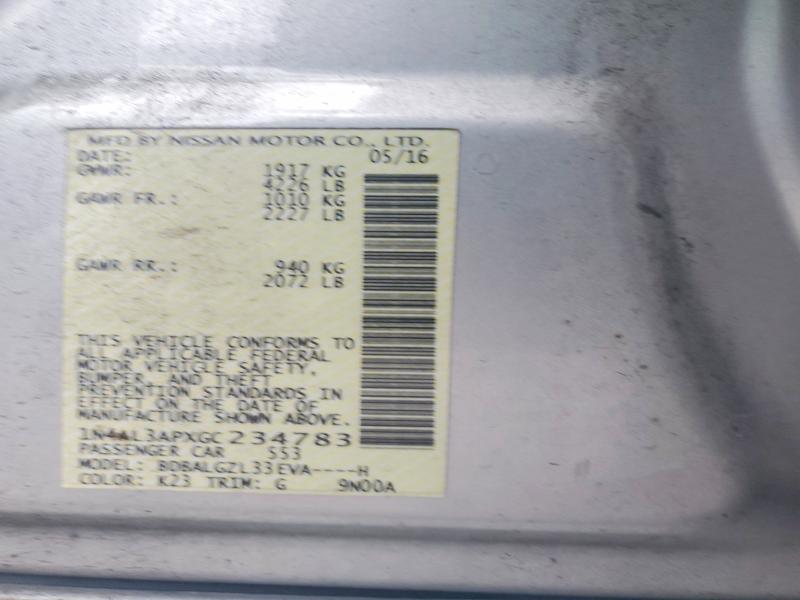 Продаж на аукціоні авто 2016 Nissan Altima, vin: 1N4AL3APXGC234783, номер лоту: 65136586