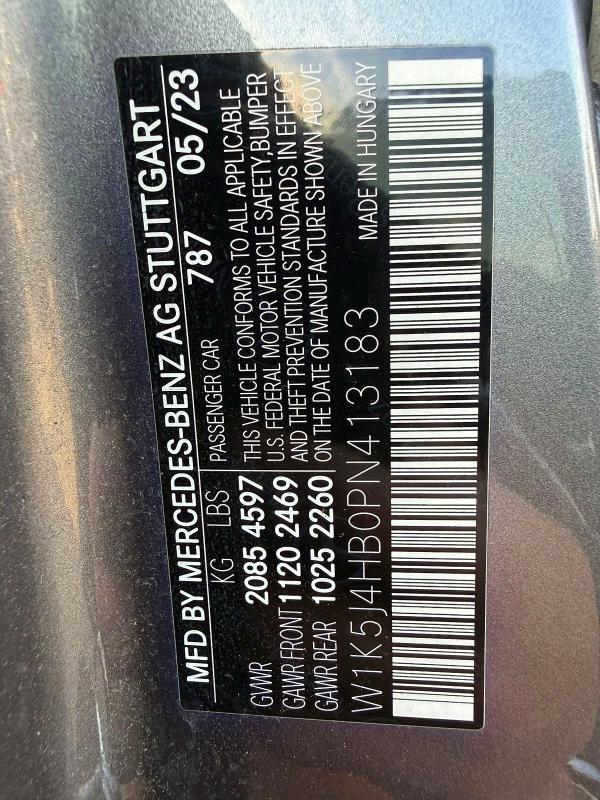 Aukcja sprzedaży 2023 Mercedes-benz Cla, vin: W1K5J4HB0PN413183, numer aukcji: 67263106