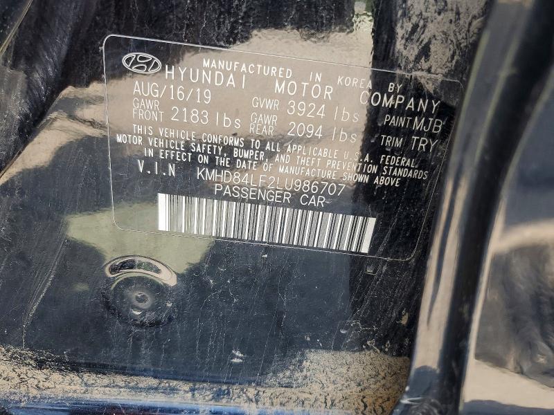 Продажа на аукционе авто 2020 Hyundai Elantra, vin: KMHD84LF2LU986707, номер лота: 66732026