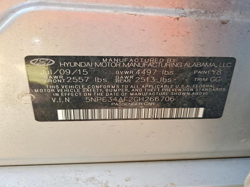 Продаж на аукціоні авто 2016 Hyundai Sonata, vin: 5NPE34AF2GH266706, номер лоту: 64760096