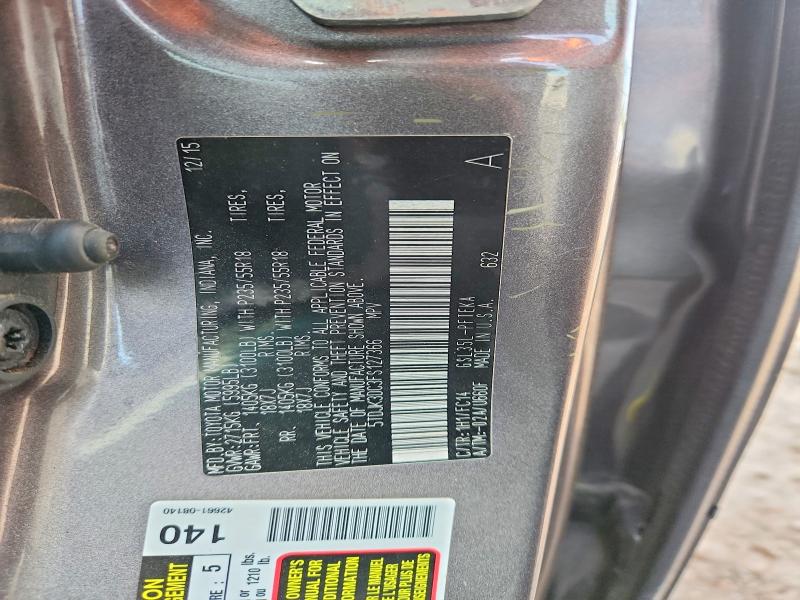 Продаж на аукціоні авто 2015 Toyota Sienna, vin: 5TDJK3DC3FS127366, номер лоту: 66621066