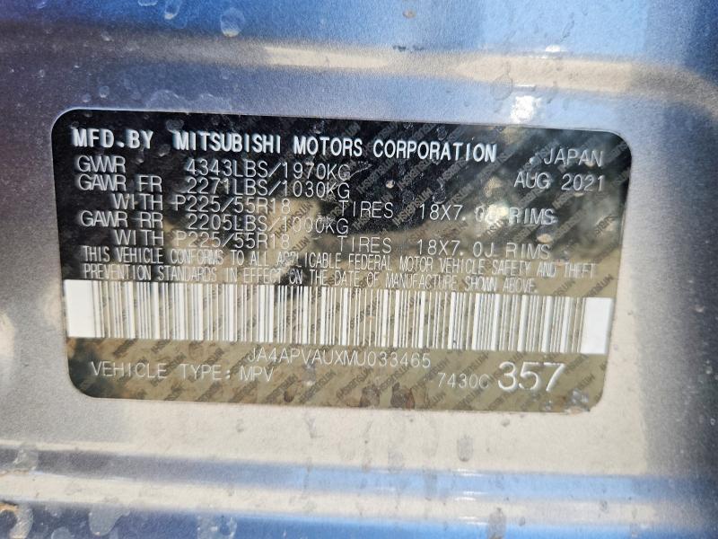 Продажа на аукционе авто 2021 Mitsubishi Outlander Sport, vin: JA4APVAUXMU033465, номер лота: 65215106