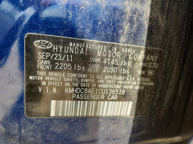Aukcja sprzedaży 2012 Hyundai Elantra Touring, vin: KMHDC8AE1CU136518, numer aukcji: 65408836