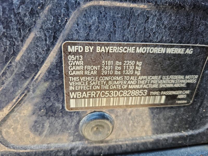 66245096 :رقم المزاد ، WBAFR7C53DC828853 vin ، 2013 Bmw 535 مزاد بيع