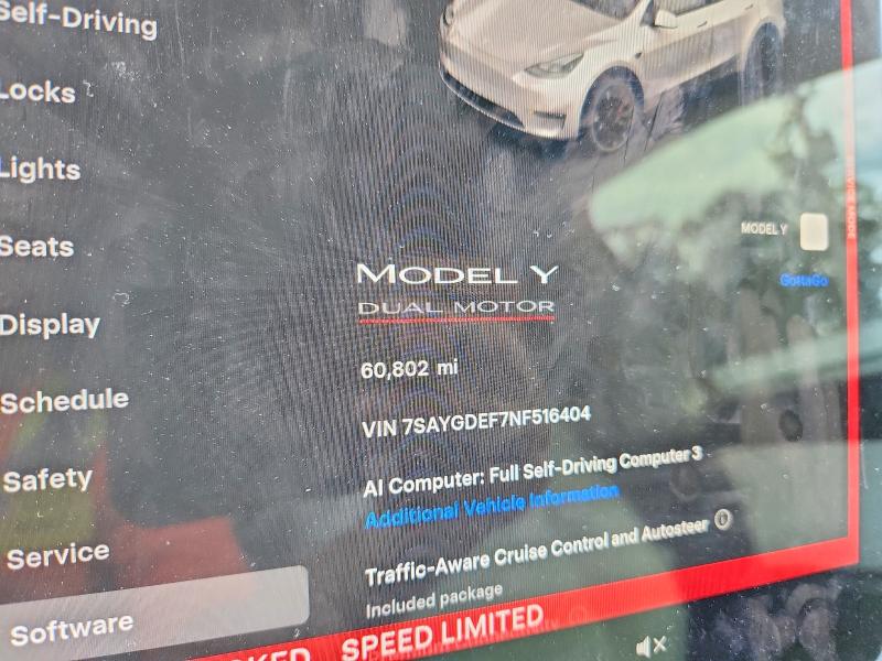 Продаж на аукціоні авто 2022 Tesla Model Y, vin: 7SAYGDEF7NF516404, номер лоту: 66702556