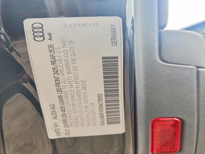 Aukcja sprzedaży 2021 Audi A4, vin: WAUABAF45MA078592, numer aukcji: 64941466
