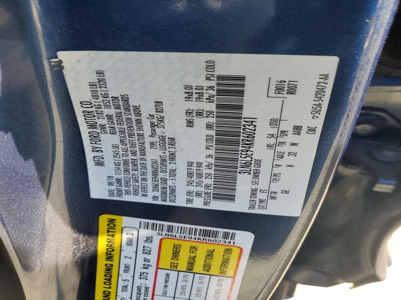 Продаж на аукціоні авто 2019 Lincoln Mkz, vin: 3LN6L5E94KR602341, номер лоту: 65233026