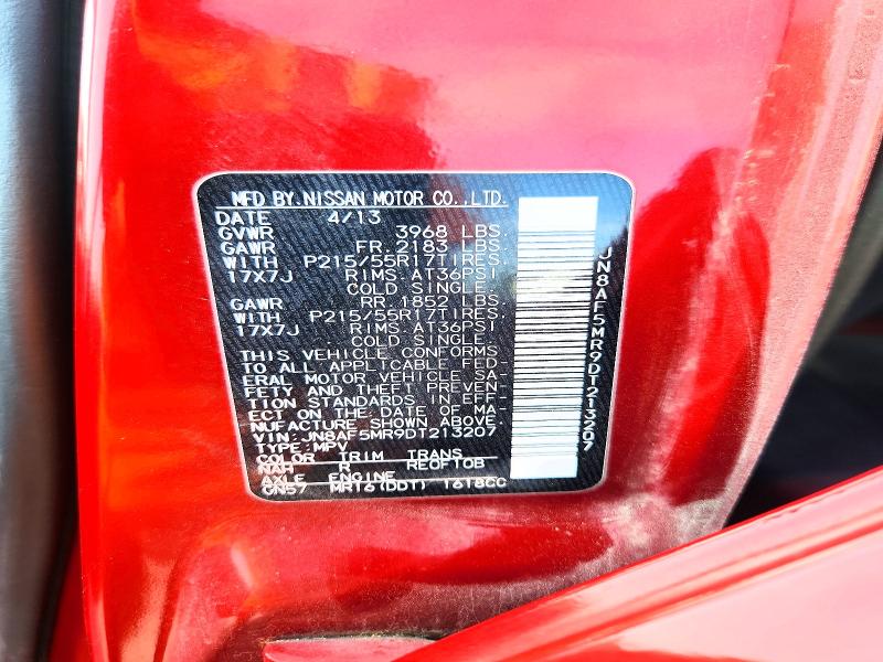 Aukcja sprzedaży 2013 Nissan Juke, vin: JN8AF5MR9DT213207, numer aukcji: 66116916