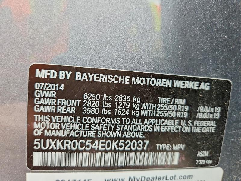 Продаж на аукціоні авто 2014 Bmw X5, vin: 5UXKR0C54E0K52037, номер лоту: 64241736
