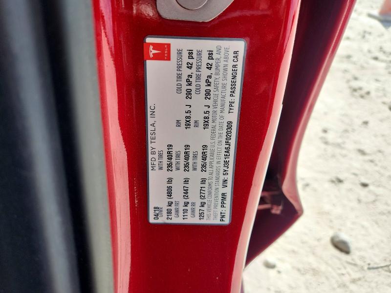 Продажа на аукционе авто 2018 Tesla Model 3, vin: 5YJ3E1EA6JF020309, номер лота: 64090496