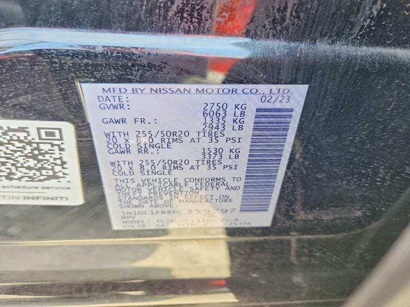 Продажа на аукционе авто 2023 Infiniti Qx60, vin: 5N1DL1FR8PC359797, номер лота: 66081696