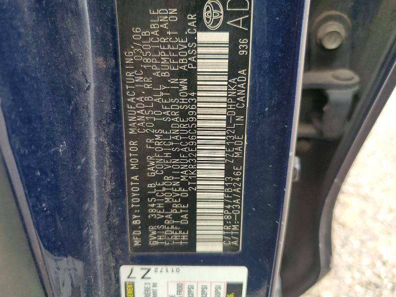 63970876 :رقم المزاد ، 2T1KR32E96C599634 vin ، 2006 Toyota Matrix مزاد بيع