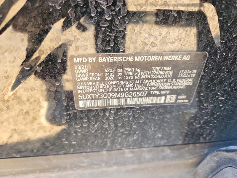 Продажа на аукционе авто 2021 Bmw X3, vin: 5UXTY3C09M9G26507, номер лота: 66455016