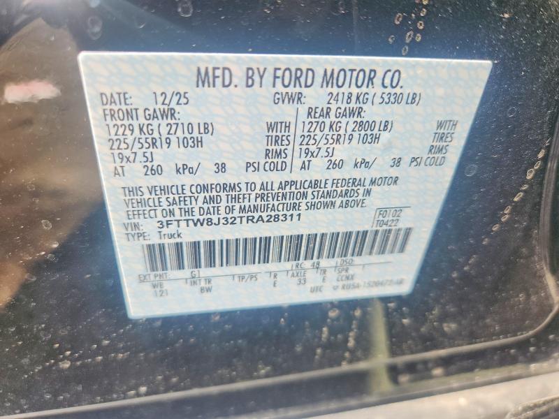 Aukcja sprzedaży 2026 Ford Maverick, vin: 3FTTW8J32TRA28311, numer aukcji: 65732636