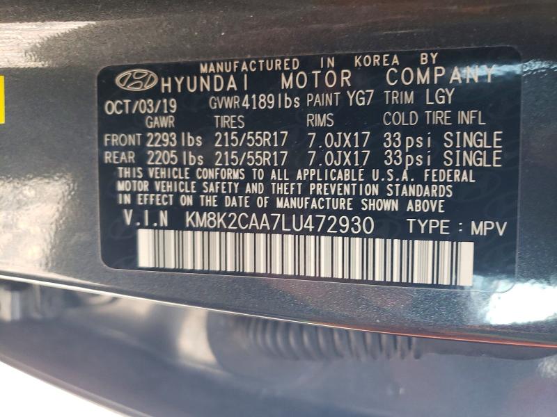 Aukcja sprzedaży 2020 Hyundai Kona, vin: KM8K2CAA7LU472930, numer aukcji: 63408946