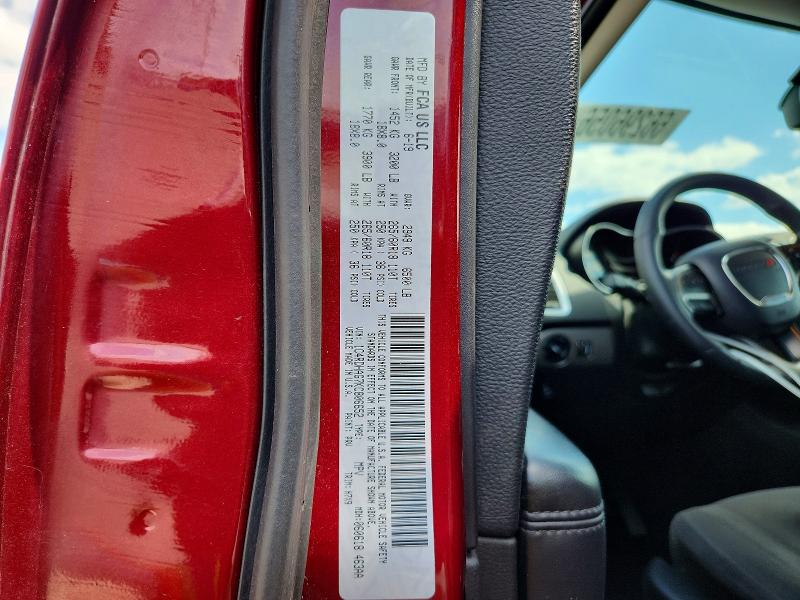 66296056 :رقم المزاد ، 1C4RDHAG7KC806652 vin ، 2019 Dodge Durango مزاد بيع