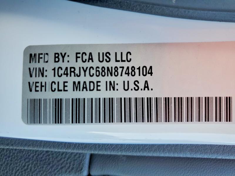 Продажа на аукционе авто 2022 Jeep Grand Cherokee, vin: 1C4RJYC68N8748104, номер лота: 61173026