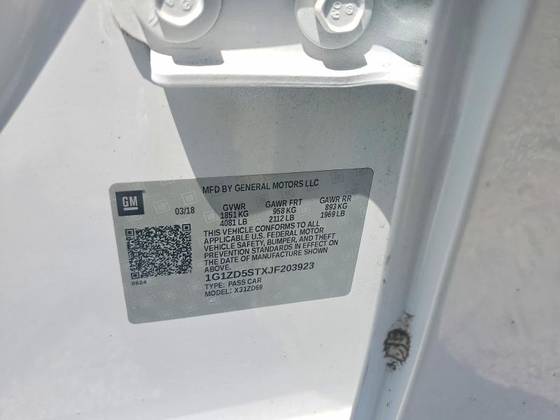 2018 Chevrolet Malibu მანქანა იყიდება აუქციონზე, vin: 1G1ZD5STXJF203923, აუქციონის ნომერი: 65207326