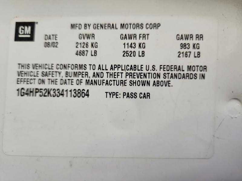 2003 Buick Lesabre მანქანა იყიდება აუქციონზე, vin: 1G4HP52K334113864, აუქციონის ნომერი: 67082776