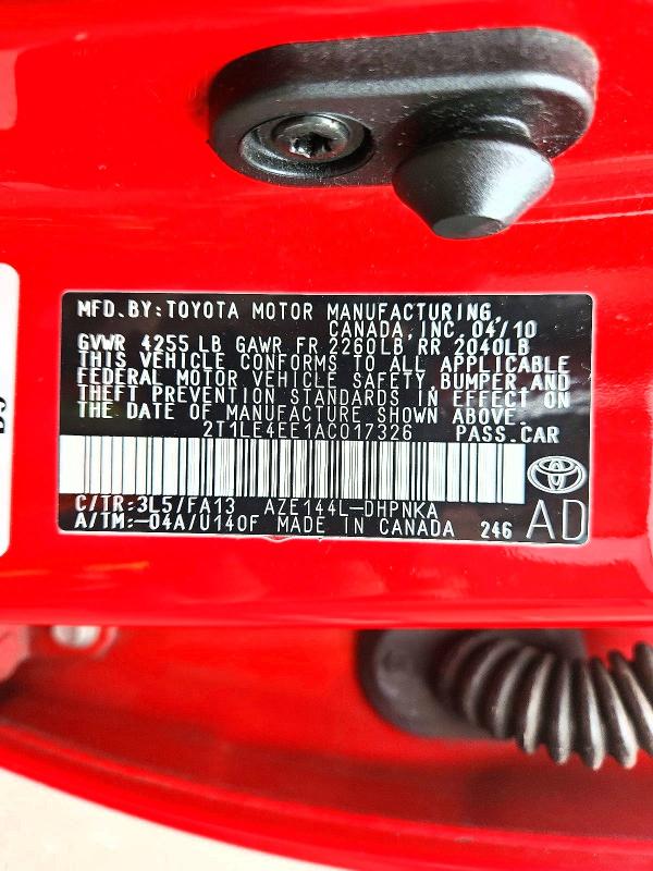 Продажа на аукционе авто 2010 Toyota Corolla Matrix, vin: 2T1LE4EE1AC017326, номер лота: 63394556