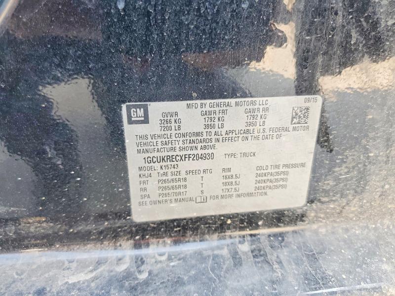 Aukcja sprzedaży 2015 Chevrolet Silverado, vin: 1GCUKRECXFF204930, numer aukcji: 63483086