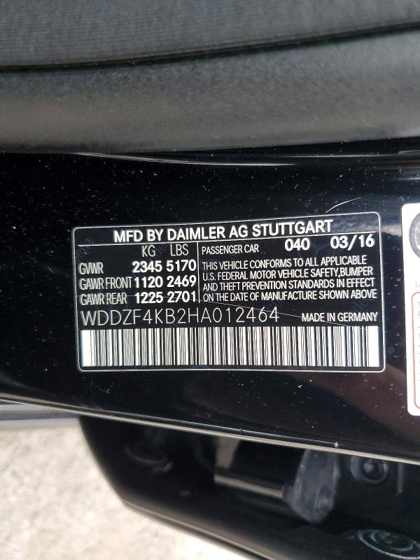Продаж на аукціоні авто 2017 Mercedes-benz E, vin: WDDZF4KB2HA012464, номер лоту: 64469526