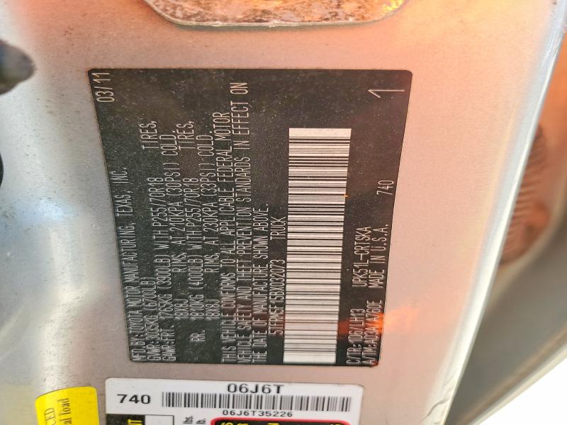 Aukcja sprzedaży 2011 Toyota Tundra, vin: 5TFRM5F15BX032073, numer aukcji: 63783486