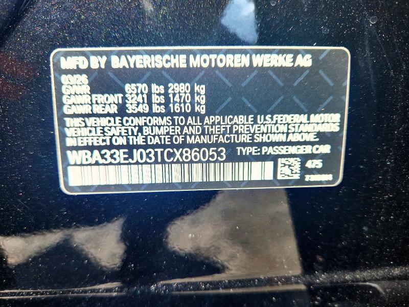 Aukcja sprzedaży 2026 Bmw 760, vin: WBA33EJ03TCX86053, numer aukcji: 65484376