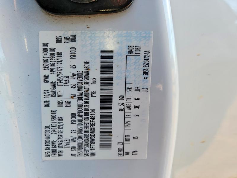 Aukcja sprzedaży 2024 Ford F350, vin: 1FT8W3DMXREF48104, numer aukcji: 63968376
