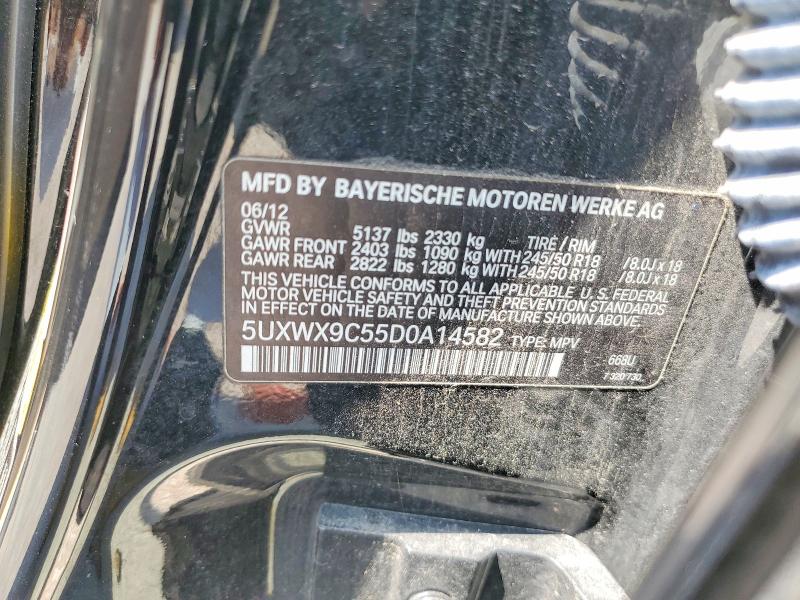 2013 Bmw X3 მანქანა იყიდება აუქციონზე, vin: 5UXWX9C55D0A14582, აუქციონის ნომერი: 65125176