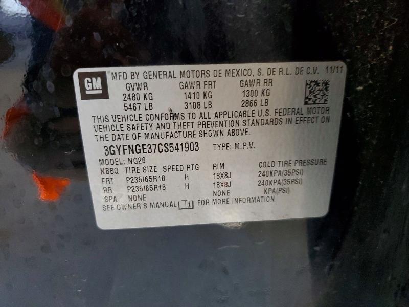 Продажа на аукционе авто 2012 Cadillac Srx, vin: 3GYFNGE37CS541903, номер лота: 66818466