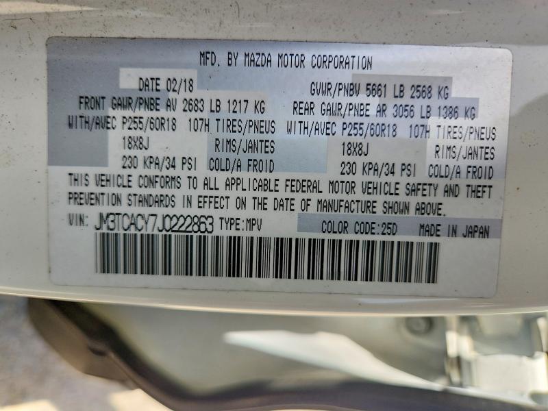 Продажа на аукционе авто 2018 Mazda Cx-9, vin: JM3TCACY7J0222863, номер лота: 61448506