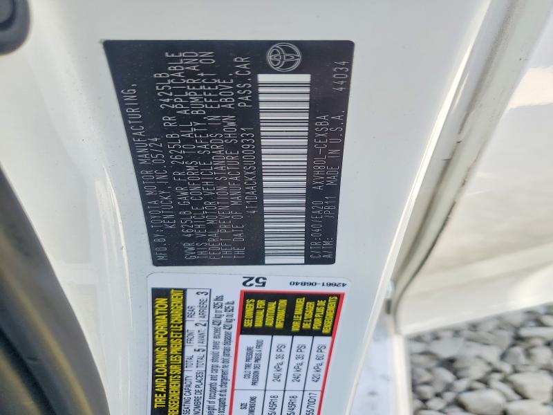 Aukcja sprzedaży 2025 Toyota Camry, vin: 4T1DAACKXSU009331, numer aukcji: 66508736