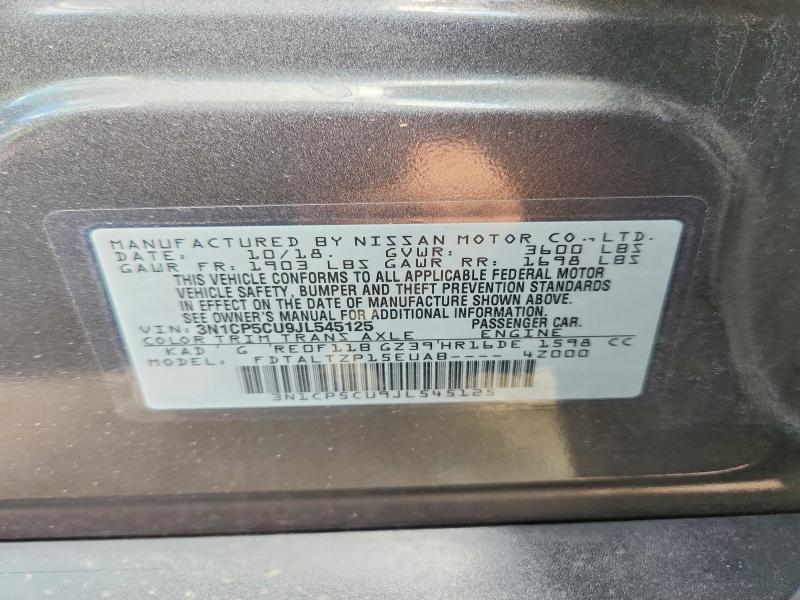 Продажа на аукционе авто 2018 Nissan Kicks, vin: 3N1CP5CU9JL545125, номер лота: 63880826