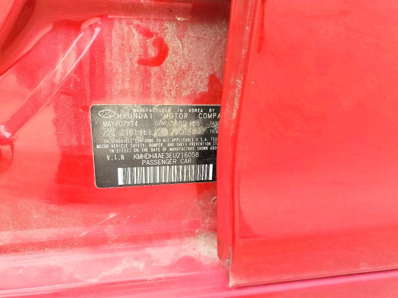 Продаж на аукціоні авто 2014 Hyundai Elantra, vin: KMHDH4AE3EU216058, номер лоту: 64991836