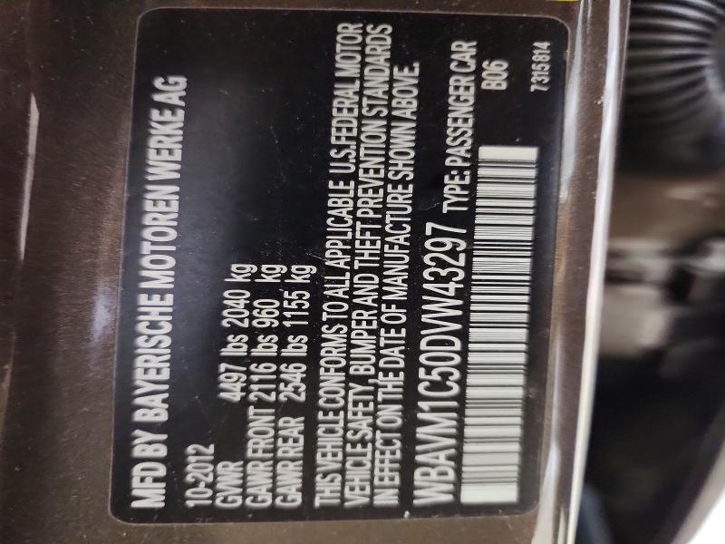 Продаж на аукціоні авто 2013 Bmw X1, vin: WBAVM1C50DVW43297, номер лоту: 63398446